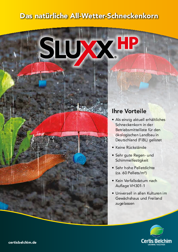 Sluxx HP - Schneckenkorn in Gemüse uvm.